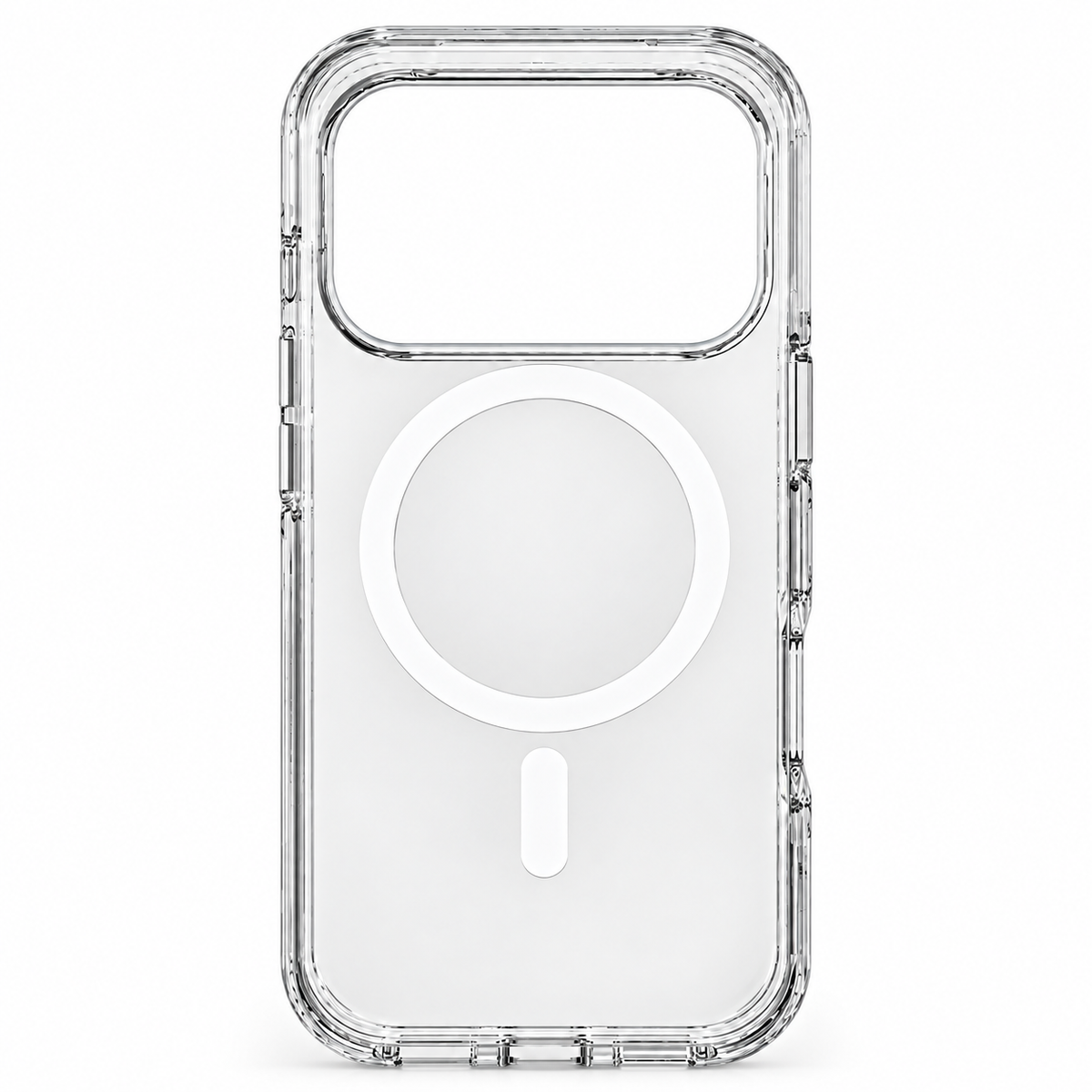 Clear Magnetic iPhone Case with Reinforced Corners — straight rear view