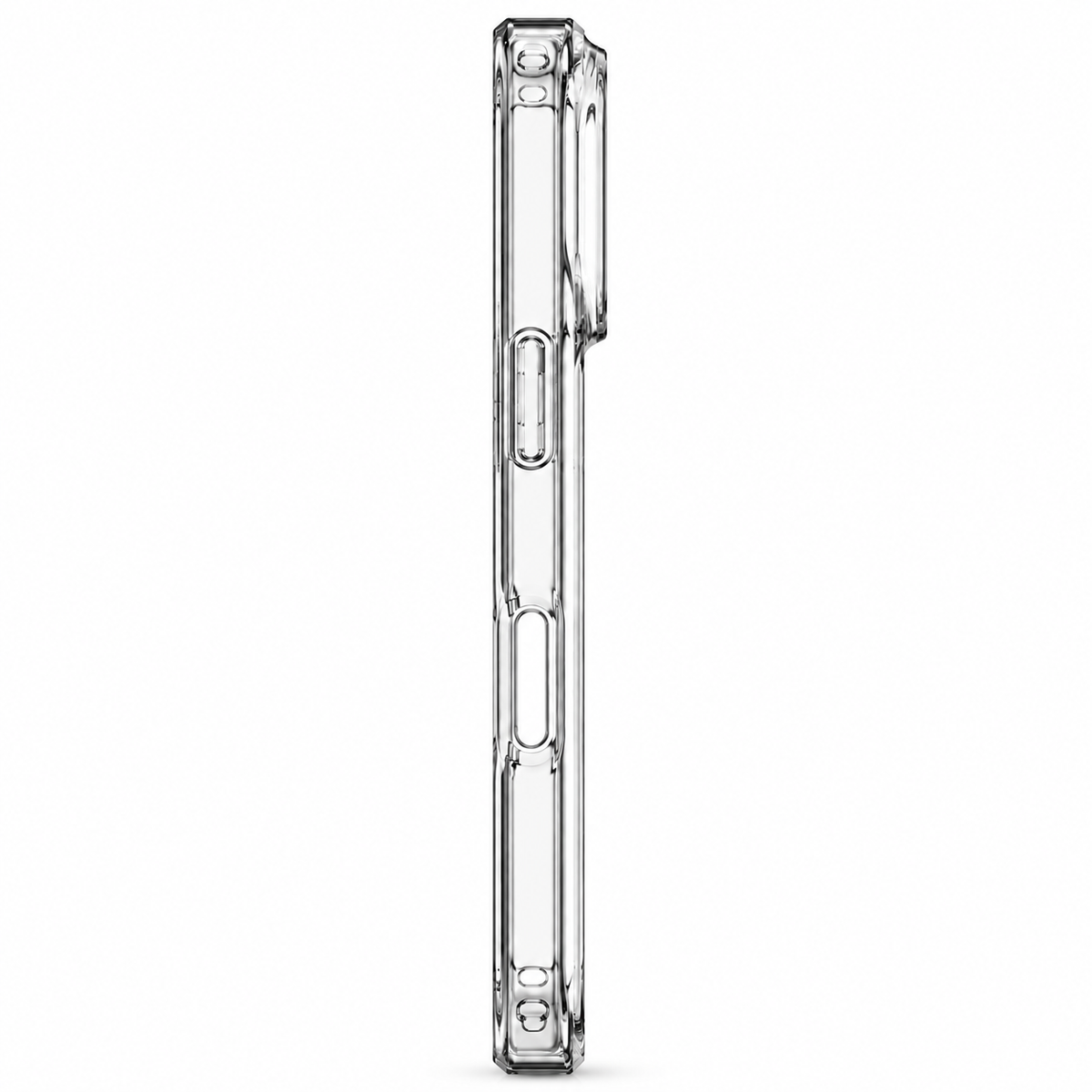 Clear Slim iPhone Case with Raised Camera Surround — slim side profile