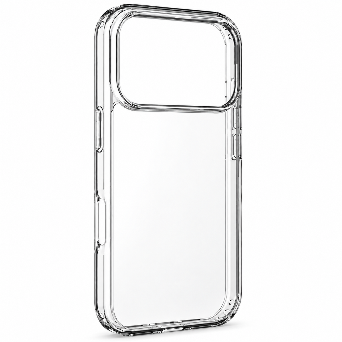 Clear Slim iPhone Case with Raised Camera Surround — straight rear view